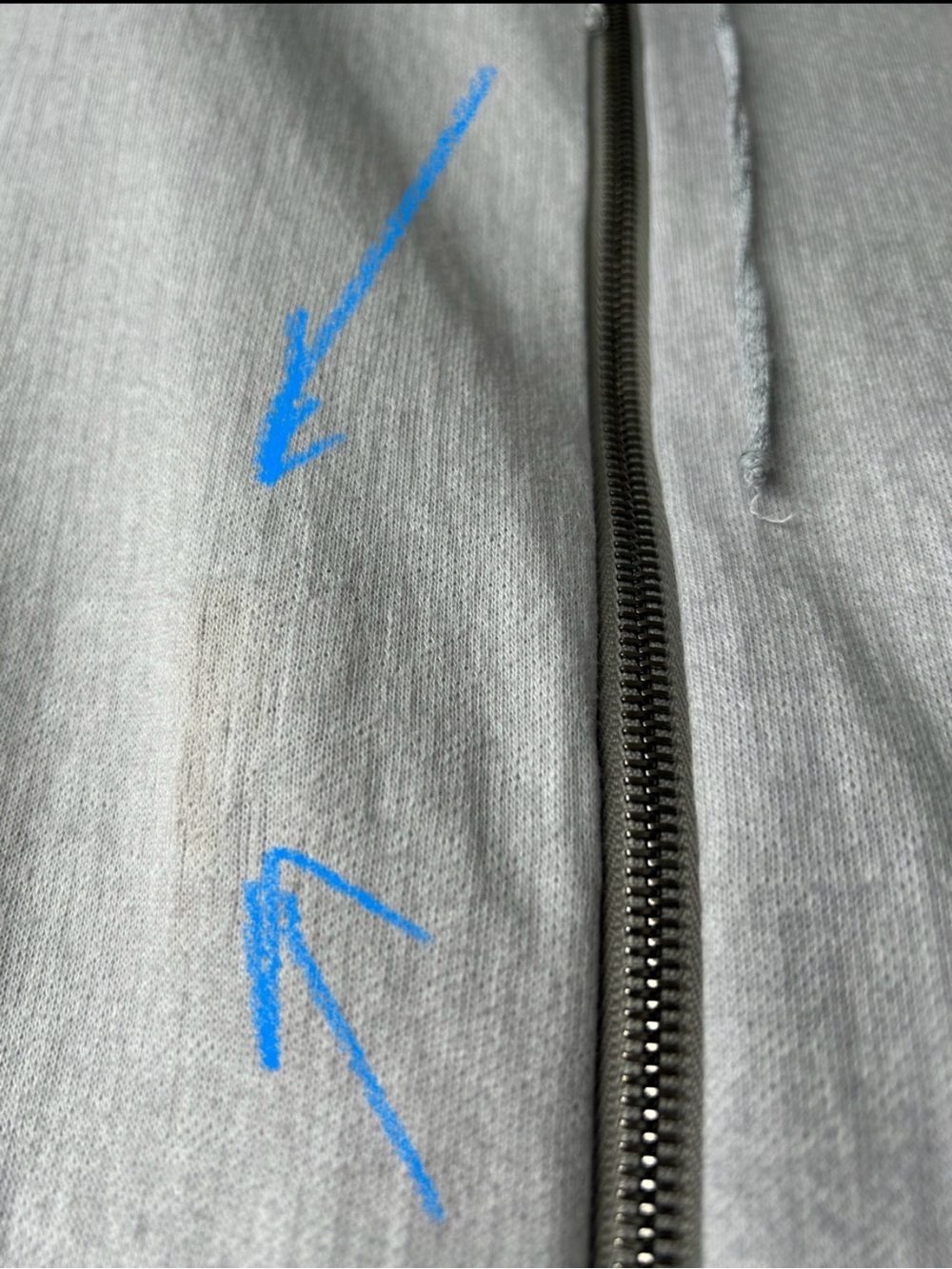 Avant Toi Light Gray Zip Cotton Hoodie - Picture 13 of 14